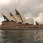 Sydney Opera House in gloomy light