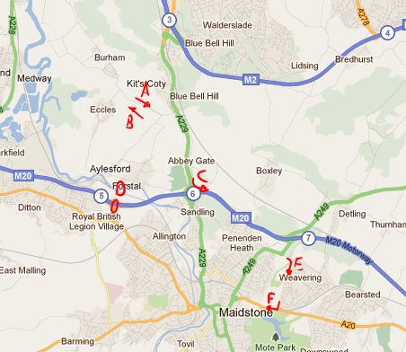 Map of Parish road names