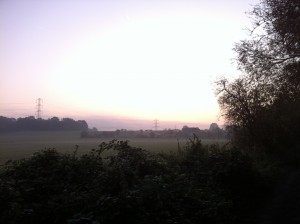 Sunrise over the North Downs