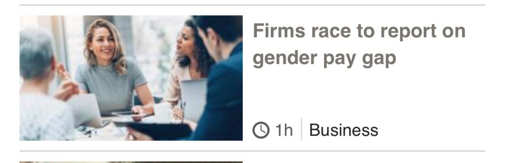 Pay Gap Headline