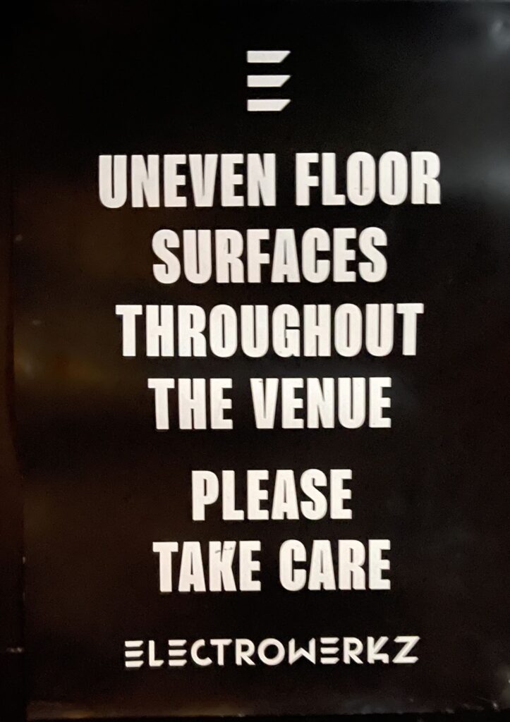 Classy Venue Warning