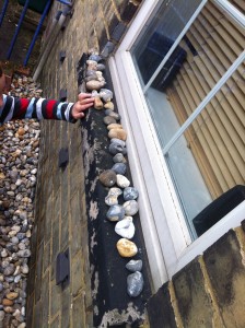 Stones on the ledge