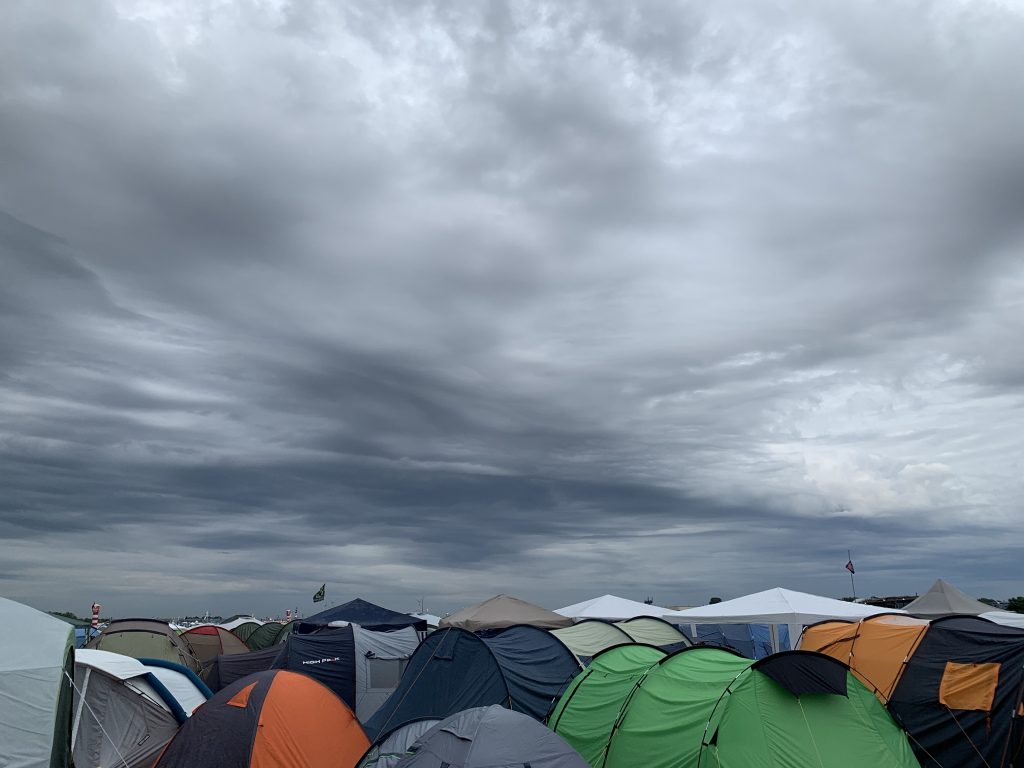 Lovely skies above the campsite