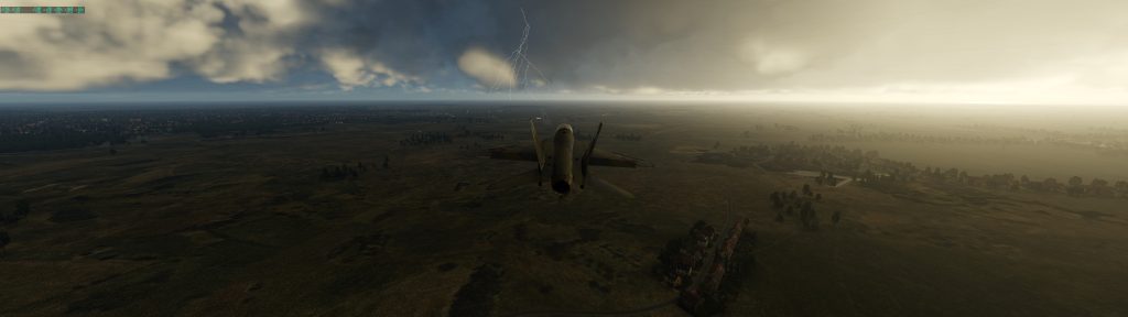 T7 Red Tail Over Netherlands with lightning