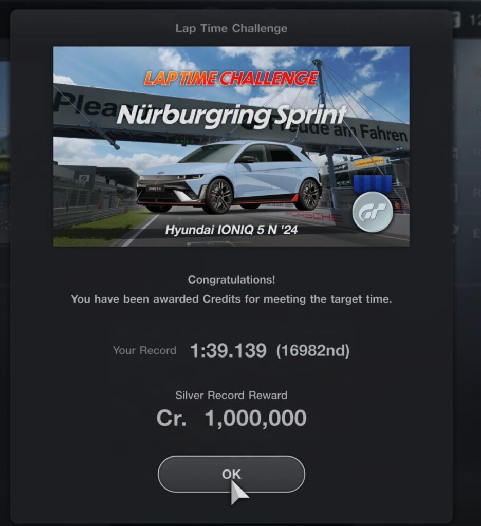 Gran Turismo Time Trial Result