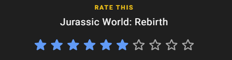 6/10 for Jurassic World: Rebirth