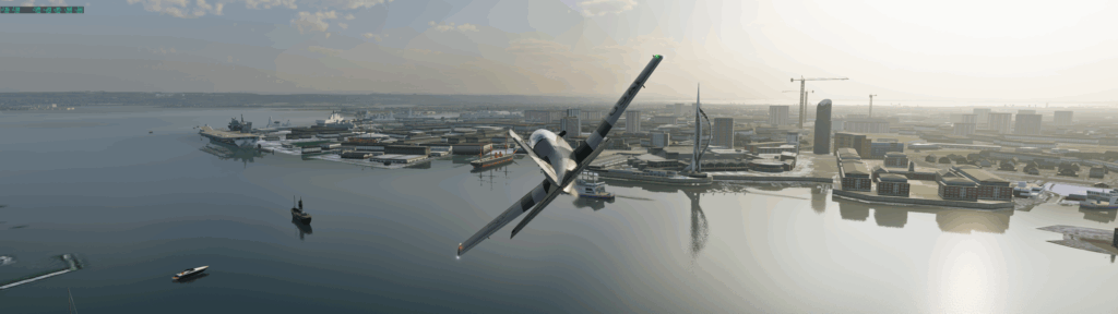 Portsmouth via X-Plane