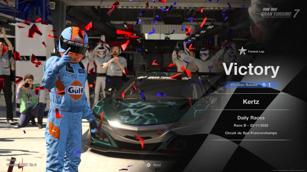 An online race win!