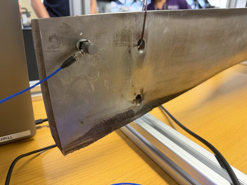 Degradation of a steam turbine blade caused by cavitation
