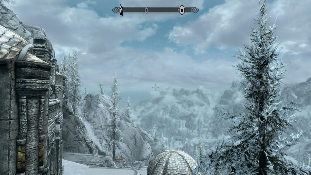 Cloudy Mountains in Skyrim